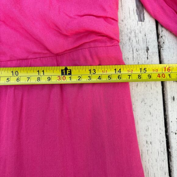 Lovers + Friends Pink Eyelet Ruffle Mini Dress‎ Medium Y2K Coquette Medium - Picture 5 of 9